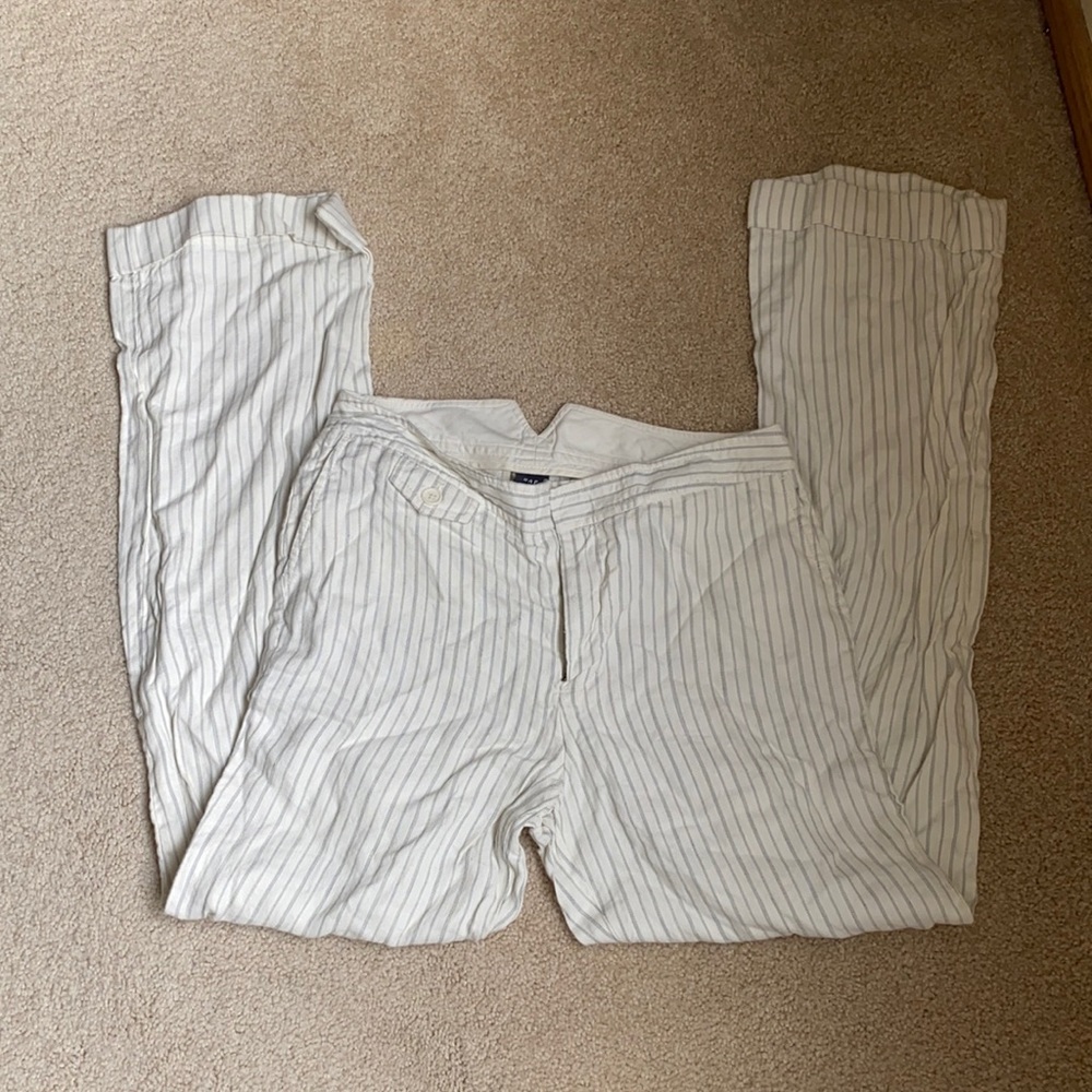 🙌GAP white stripe pants!  Size 4A!